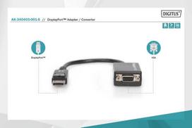 displayport dp dp - Maclean Adapter DisplayPort/D-SUB Black - 5 nuotrauka
