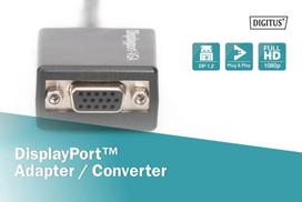 displayport dp dp - Maclean Adapter DisplayPort/D-SUB Black - 7 nuotrauka