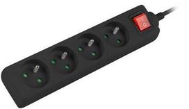 ilgintuvas 1,5m - Lanberg Power Strip 1.5m Black PS1-04E-0150-BK - 3 nuotrauka