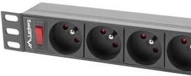 surge protector - Lanberg Surge Protector 1U 16A 9 Sockets 3m Black - 2 nuotrauka