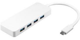 Goobay Multiport Adapter USB Type C To USB x 4 White