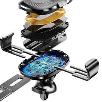 baseus gravity car holder - Baseus Gravity Car Holder With Qi Charger Black - 4 nuotrauka