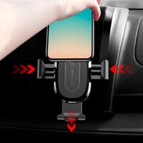 baseus gravity car holder - Baseus Gravity Car Holder With Qi Charger Black - 8 nuotrauka