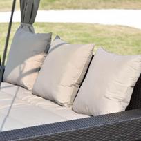 lauko supynes - Sodo sūpynės Home4you Barcelona Black/Grey, 2360 x 1800 x 2100 mm - 2 nuotrauka