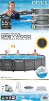 549 baseinas - Intex Greywood Prism Frame Premium, Dark Grey - 4 nuotrauka