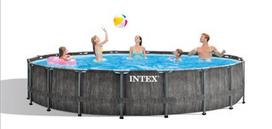 549 baseinas - Intex Greywood Prism Frame Premium, Dark Grey - 5 nuotrauka