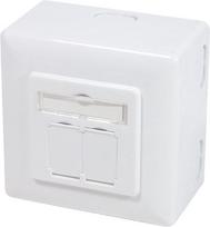 LogiLink Wall Outlet Cat.6 UP+AP 2xRJ45 STP