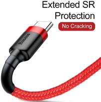 c type 3a baseus - Baseus Cafule USB To USB Type-C Cable 0.5m Red - 6 nuotrauka