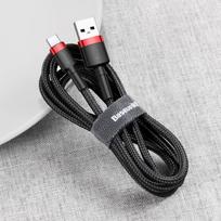 usb type c to usb 2.0 - Baseus Cafule USB To USB Type-C Cable 1m Black - 6 nuotrauka