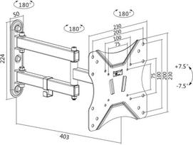 stovas televizoriaus - LogiLink BP0008 TV Wall Mount 23–42" - 2 nuotrauka
