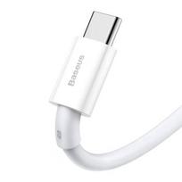type c i usb a - Laidas Baseus USB-A to USB-C, USB 2.0/USB-C, 1 m, balta - 2 nuotrauka