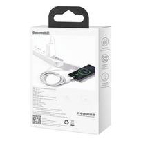 type c i usb a - Laidas Baseus USB-A to USB-C, USB 2.0/USB-C, 1 m, balta - 7 nuotrauka