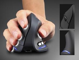 wireless vertical mouse - Kompiuterio pelė Media-Tech MT1123 docking, juoda - 4 nuotrauka