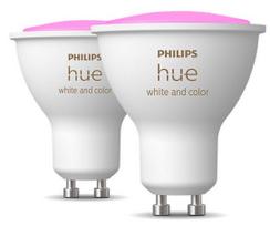 led lemputes gu10 - Philips Hue GU10 RGBW 5,7W 350lm Bluetooth 2-pack - 1 nuotrauka