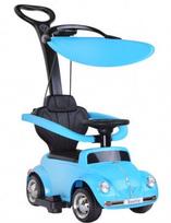 Vaikiškas automobiliukas - stumdukas Volkswagen Beetle, mėlynas