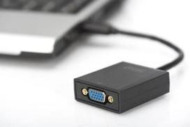 usb to vga - DIGITUS USB 3.0 to VGA Adapter Input USB - 3 nuotrauka