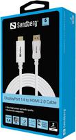 hdmi laidas 2m - SANDBERG DisplayPort 1.4-HDMI 4K60Hz 2m - 2 nuotrauka