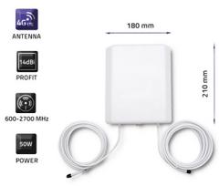 wifi antena - Qoltec 4G LTE Antenna 57020 Outdoor, 2.7 GHz, balta - 2 nuotrauka