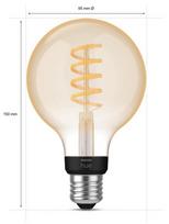 ismanioji lempute - Philips Hue, šiltai balta, E27, 7 W, 550 lm - 3 nuotrauka