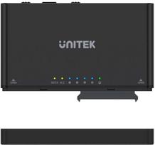 sata to usb - Unitek SolidForce+ USB-C to PCIe/NVMe M.2 SSD Enclosure plus SATA III Adapter with Offline Clone, juoda - 1 nuotrauka