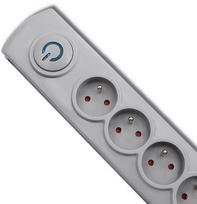 surge protector - Qoltec Surge Protector Power Strip 1.8m Gray - 2 nuotrauka
