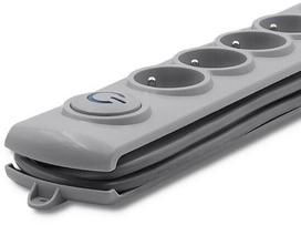 surge protector - Qoltec Surge Protector Power Strip 1.8m Gray - 3 nuotrauka