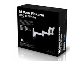 360 televizoriaus laikiklis - M VESA FLEXARM 360 III WHITE 75 100 200 - 4 nuotrauka