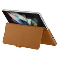 odiniai telefonu deklai - Samsung "Leather Flip Cover Galaxy Z Fold 3 5G (EF-FF926LAE)" Сamel - 5 nuotrauka