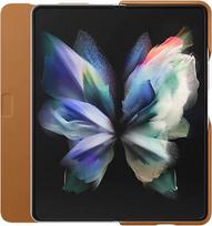 odiniai telefonu deklai - Samsung "Leather Flip Cover Galaxy Z Fold 3 5G (EF-FF926LAE)" Сamel - 6 nuotrauka