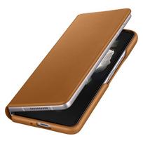 odiniai telefonu deklai - Samsung "Leather Flip Cover Galaxy Z Fold 3 5G (EF-FF926LAE)" Сamel - 8 nuotrauka