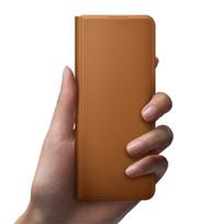 odiniai telefonu deklai - Samsung "Leather Flip Cover Galaxy Z Fold 3 5G (EF-FF926LAE)" Сamel - 9 nuotrauka