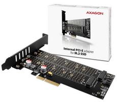 pci express kabelis - Axagon PCEM2-D PCIe NVMe plus SATA M.2 - 5 nuotrauka