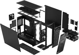 grudintas stiklas tamsus - Fractal Design Meshify 2 XL Dark Tempered Glass Black (Juodas) - 19 nuotrauka