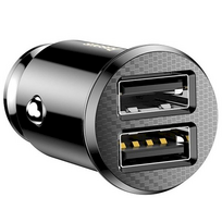 ikroviklis usb 5v 2 1a - Baseus Grain Mini 2x USB 3.1A juodas (CCALL-ML01) - 7 nuotrauka
