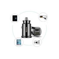 ikroviklis usb 5v 2 1a - Baseus Grain Mini 2x USB 3.1A juodas (CCALL-ML01) - 17 nuotrauka