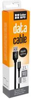 usb data cable - ColorWay USB Apple Lightning 1m 2.1A Black CW-CBUL004-BK - 2 nuotrauka