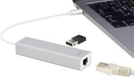 ethernet usb c hub - Dock stotelė Digitus Digitus USB-C GigE, sidabro, 0.01 m - 4 nuotrauka