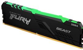 Kingston Fury Beast RGB 8 GB, DDR4, 3600 MHz, PC/serveris, Registered No, ECC No