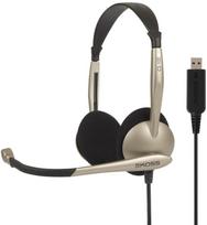 ausines su mikrofonu - Koss CS100 USB Gold (Auksinės) - 1 nuotrauka