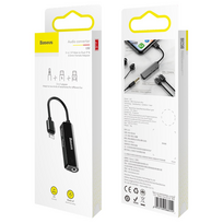 lightning to 3.5mm - Baseus L52 Lightning To 3.5mm Adapter Black - 2 nuotrauka