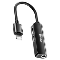lightning to 3.5mm - Baseus L52 Lightning To 3.5mm Adapter Black - 6 nuotrauka