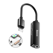 lightning to 3.5mm - Baseus L52 Lightning To 3.5mm Adapter Black - 7 nuotrauka