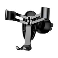 laikikliai i - Baseus Mini Gravity Car Mount Black - 4 nuotrauka