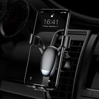 laikikliai i - Baseus Mini Gravity Car Mount Black - 8 nuotrauka