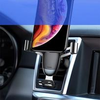 laikikliai i - Baseus Mini Gravity Car Mount Black - 10 nuotrauka