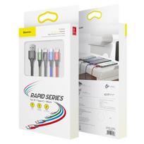 baseus usb type c laidas 2m - Baseus Nylon USB To 2x Lightning/USB Type-C/Micro USB Cable 1.2m Black - 7 nuotrauka