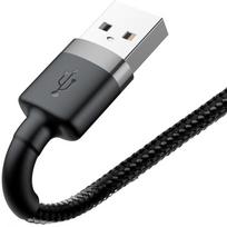 apple laidu - Baseus Cafule USB To Apple Lightning Cable 0.5m Grey/Black - 3 nuotrauka