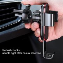 metalo kampuotis - Baseus Metal Age Gravity Car Mount Gray - 6 nuotrauka