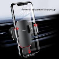 metalo kampuotis - Baseus Metal Age Gravity Car Mount Gray - 7 nuotrauka