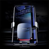 metalo kampuotis - Baseus Metal Age Gravity Car Mount Gray - 13 nuotrauka
